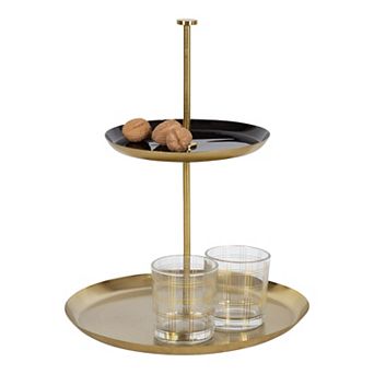 Laranya Tiered Round Decorative Tray 12x12x15
