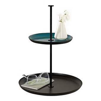 Laranya Tiered Round Decorative Tray 12x12x15