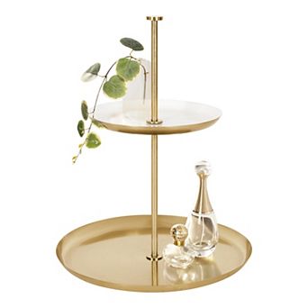 Laranya Tiered Round Decorative Tray 12x12x15