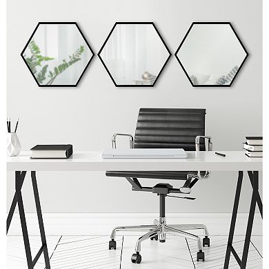 Rhodes Framed Hexagon Wall Mirror Set