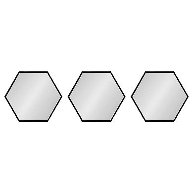 Rhodes Framed Hexagon Wall Mirror Set