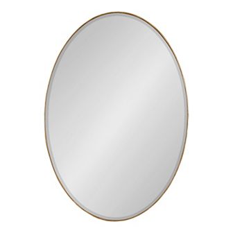 Elmora Leaf Embossed Oval Wall Mirror
