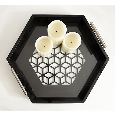 Caspen Hexagon Decorative Tray 18x18