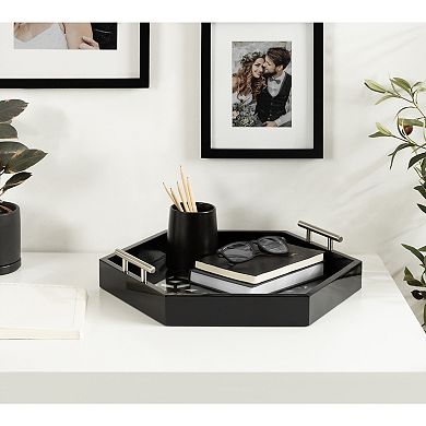 Caspen Hexagon Decorative Tray 18x18