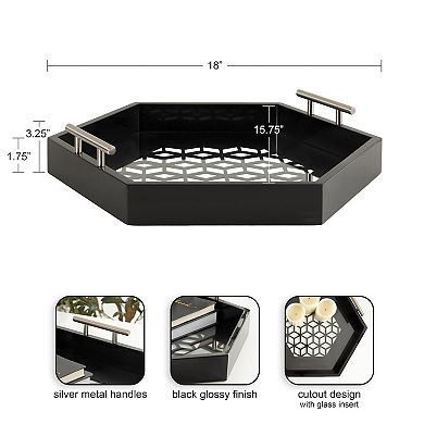 Caspen Hexagon Decorative Tray 18x18