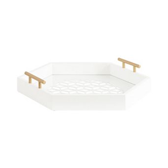 Caspen Hexagon Decorative Tray 18x18