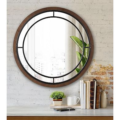 Audubon Round Framed Wall Mirror