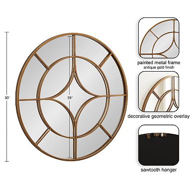 Angelis Overlaid Round Wall Mirror