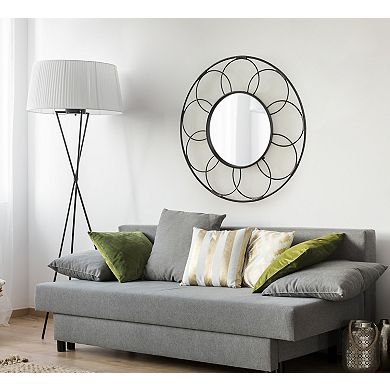 Cori Round Rattan Mirror