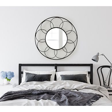 Cori Round Rattan Mirror