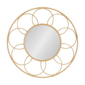 Cori Round Rattan Mirror