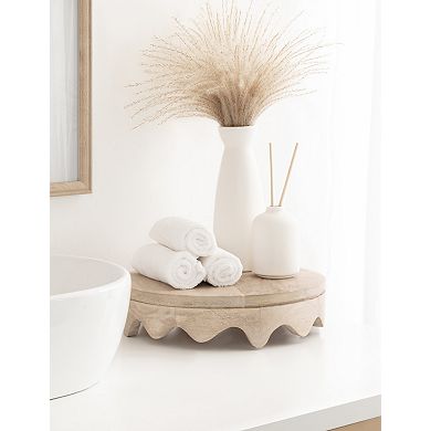 Fairlee Wavy Wood Tray 12x12