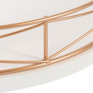 Mendel Round Tray with Decorative Metal Rim 14" Diameter