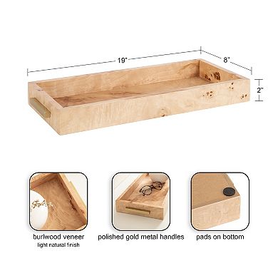 Burlock Rectangle Tray with Handles