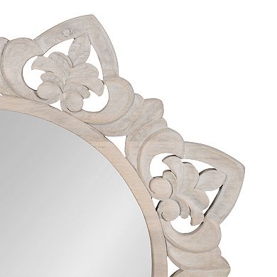 Meera Carved Wood Mirror