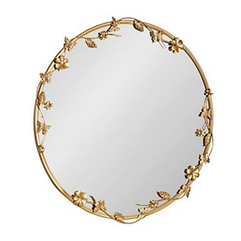 Rosella Floral Wall Mirror Metal 26x26