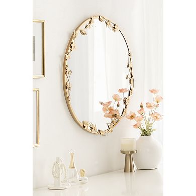 Rosella Floral Wall Mirror Metal 26x26
