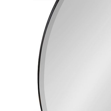 Fosset Round Frameless Mirror with Shelf