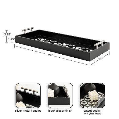 Caspen Rectangle Decorative Tray 10x24