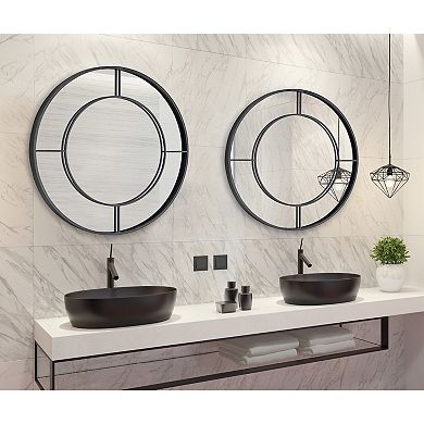 Kavenna Round Metal Framed Wall Mirror