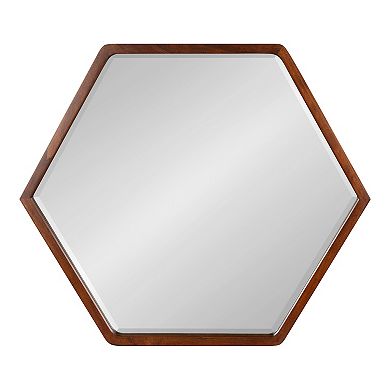 McLean Hexagon Wood Framed Wall Mirror