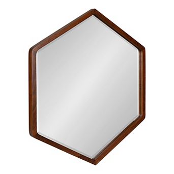 McLean Hexagon Wood Framed Wall Mirror