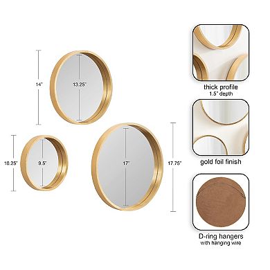 Travis Round Wall Mirror Set