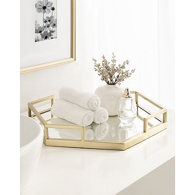 Gohana Hexagon Metal Tray 16x18