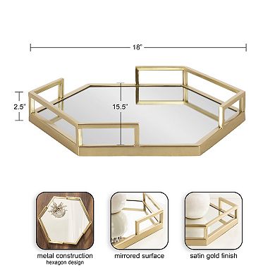 Gohana Hexagon Metal Tray 16x18