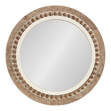Maddigan Wood Framed Wall Mirror 28" Diameter