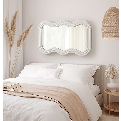 Fripp Wavy Wall Mirror Wood