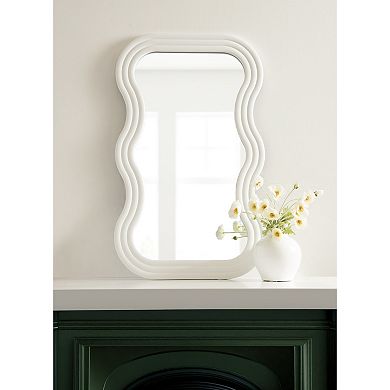 Fripp Wavy Wall Mirror Wood