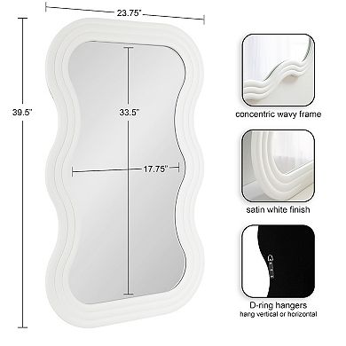 Fripp Wavy Wall Mirror Wood