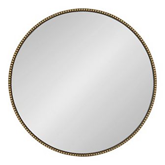 Gwendolyn Round Beaded Wall Mirror