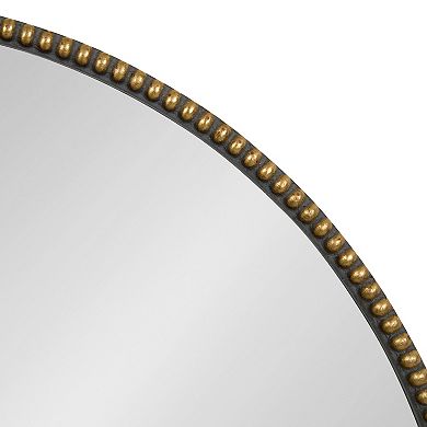 Gwendolyn Round Beaded Wall Mirror
