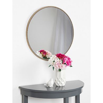 Gwendolyn Round Beaded Wall Mirror