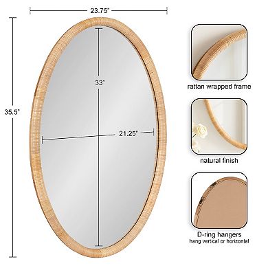 Rahfy Oval Framed Wall Mirror