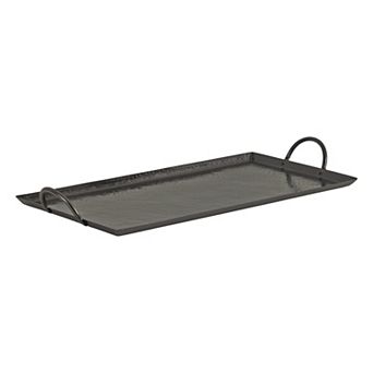 Sanzo Hammered Rectangle Metal Tray 10x22