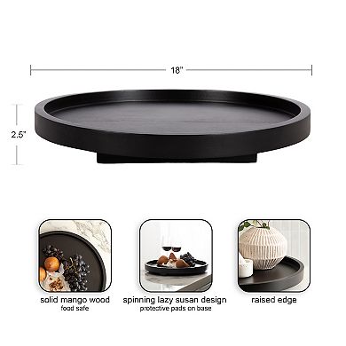 Halsey Round Lazy Susan Tray 18x18