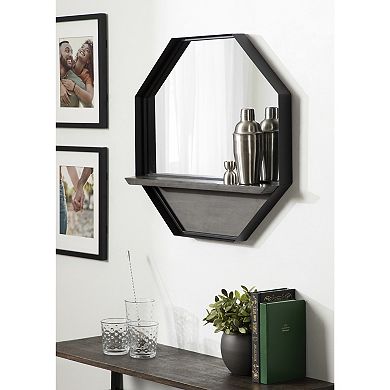 Owing Octagon Wall Shelf Mirror