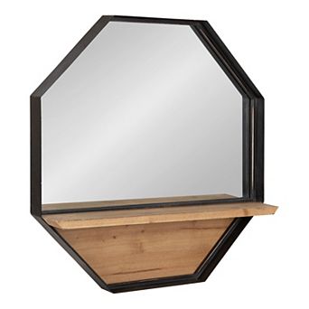 Owing Octagon Wall Shelf Mirror