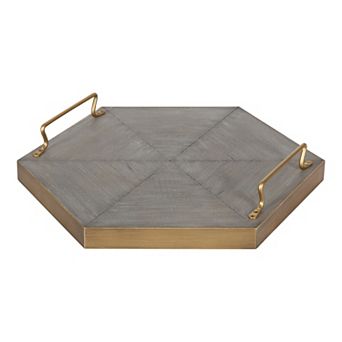 Sade Decorative Hexagon Tray 16" Diameter