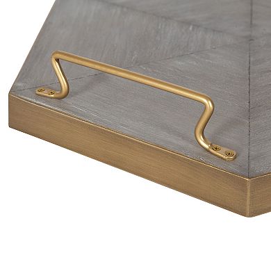 Sade Decorative Hexagon Tray 16" Diameter