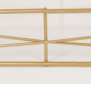 Mendel Rectangle Tray with Decorative Metal Rim 12x16.5