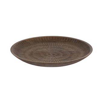 Zandros Round Carved Tray 16x16