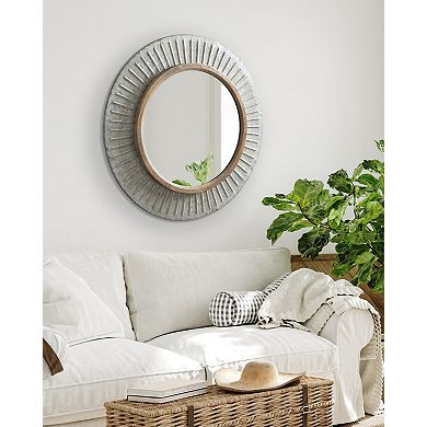 Deely Framed Wall Mirror 29" Diameter