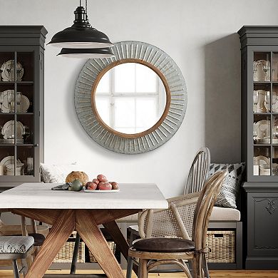 Deely Framed Wall Mirror 29" Diameter