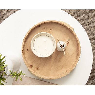 Burlock Round Tray with Handles