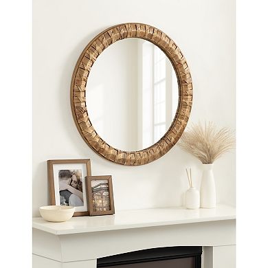 Laalima Woven Round Mirror 26x26