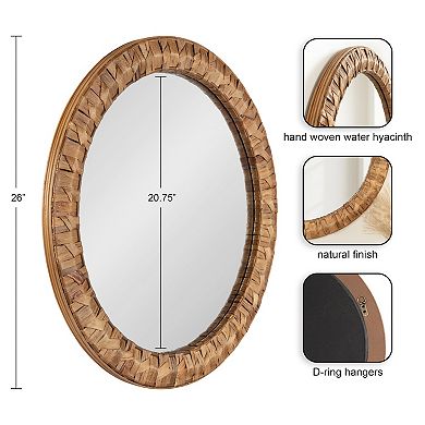 Laalima Woven Round Mirror 26x26
